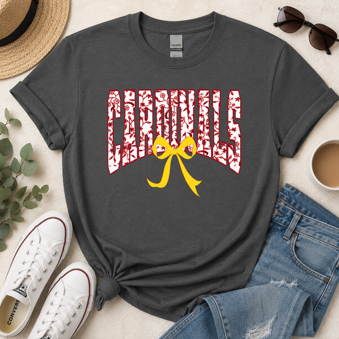 Custom School & Team Floral Bow Spirit Tee