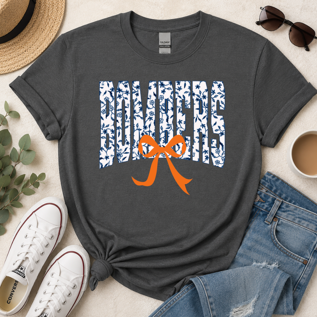 Custom School & Team Floral Bow Spirit Tee