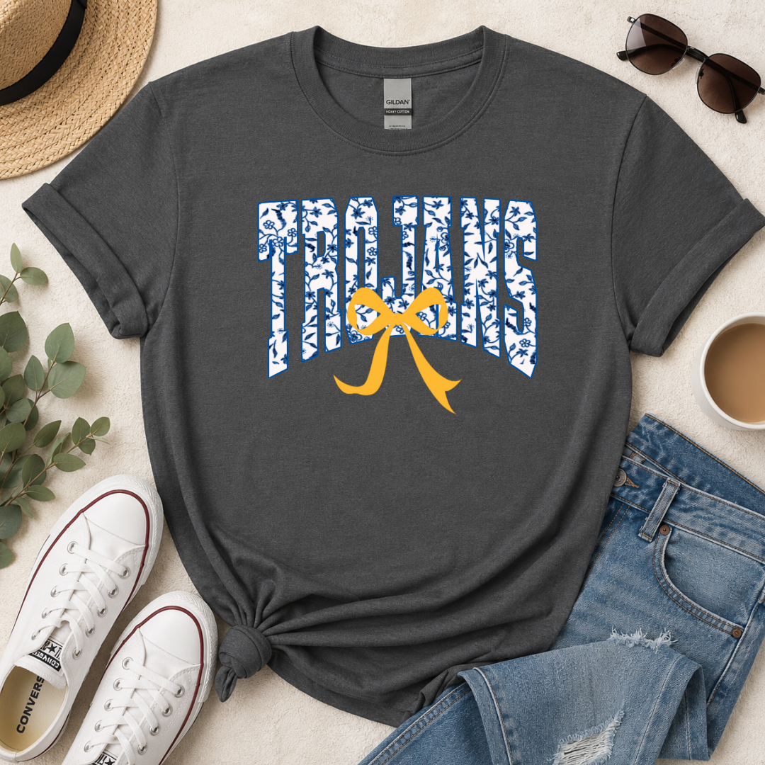 Custom School & Team Floral Bow Spirit Tee