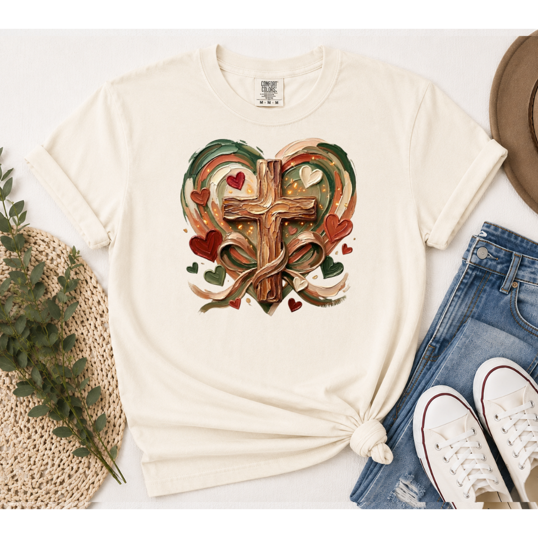 Faith Cross Heart | Comfort Colors Tee