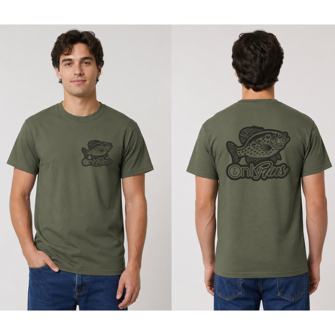Only Fins Fishing Shirt | Funny Fishing Tee | Front & Back Graphic Tee