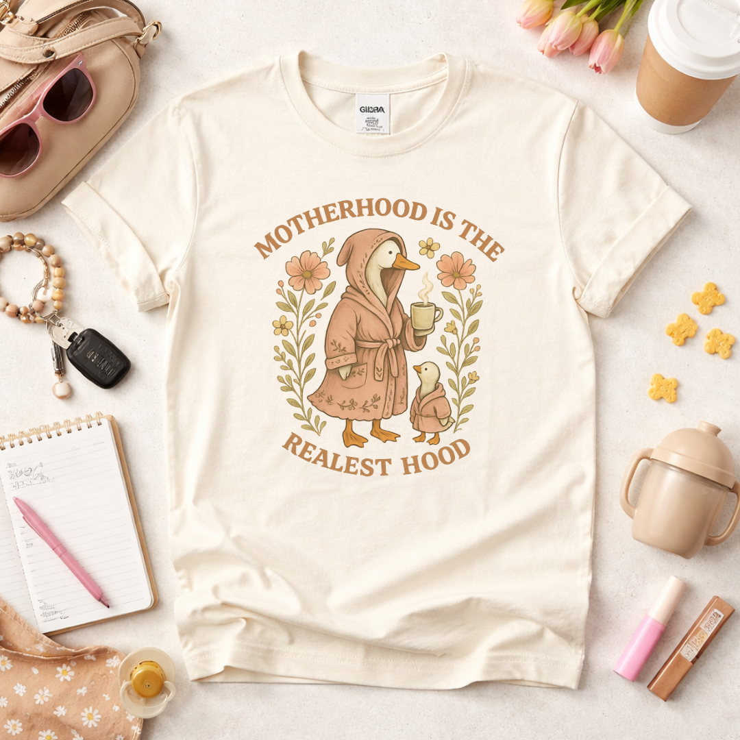 Motherhood Is The Realest Hood Tee